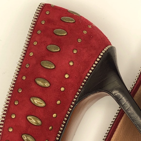 RACHEL ZOE SUEDE “MOTO” STYLE PUMP - Picture 9 of 15